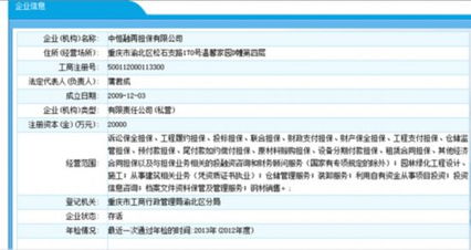 2014年全國非融資性擔(dān)保機(jī)構(gòu)等級認(rèn)定單位公示